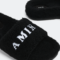 Amiri Logo Shearling Slippers