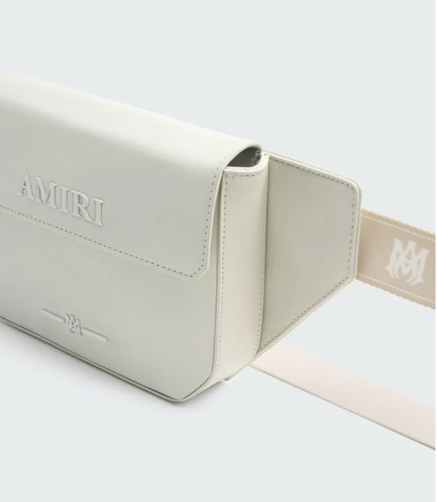 Amiri MA White Leather Crossbody Bag