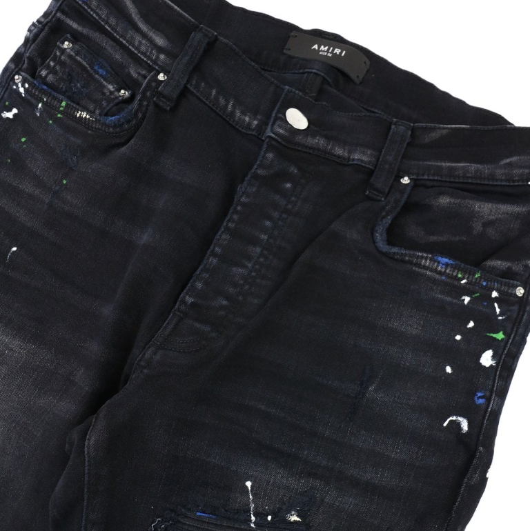 Amiri Paint Splatter MX1 Aged Black