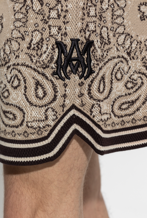 Amiri Bandana Embroidery Shorts