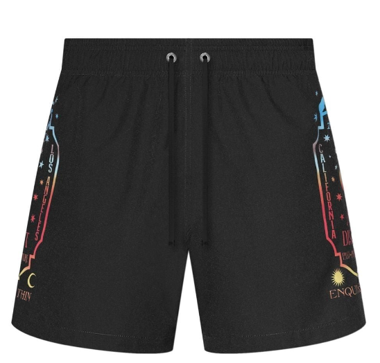 Amiri Fortune Swim Trunks Black