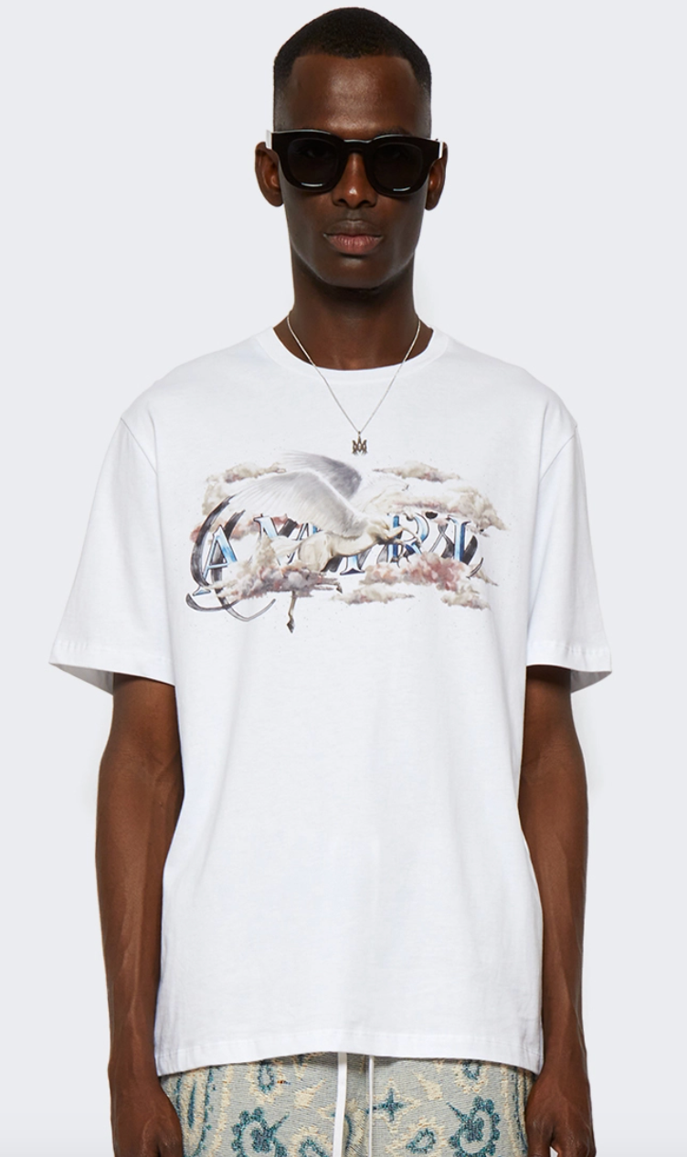 Amiri Pegasus Script Logo T-Shirt White