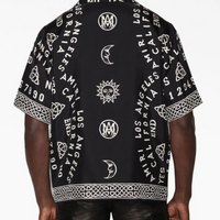 Amiri Ouija Board Bowling Silk Shirt Black