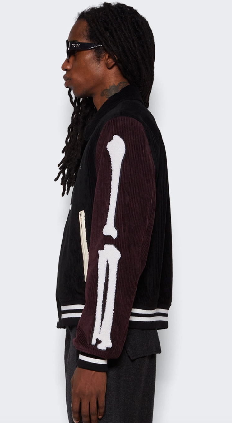 Amiri Corduroy Bones Varsity Jacket