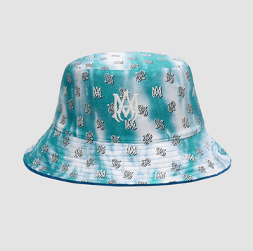 Amiri Micro Paisley Tie Dye Silk Reversible Bucket Hat