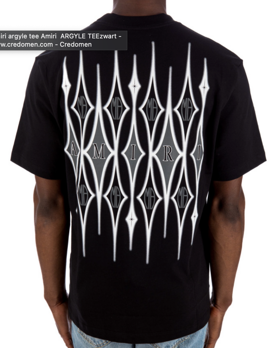 Amiri Argyle T-Shirt Black