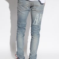 Amiri Distressed Logo Jeans Clay