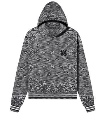 Amiri Space Dye Bandana Hoodie Black