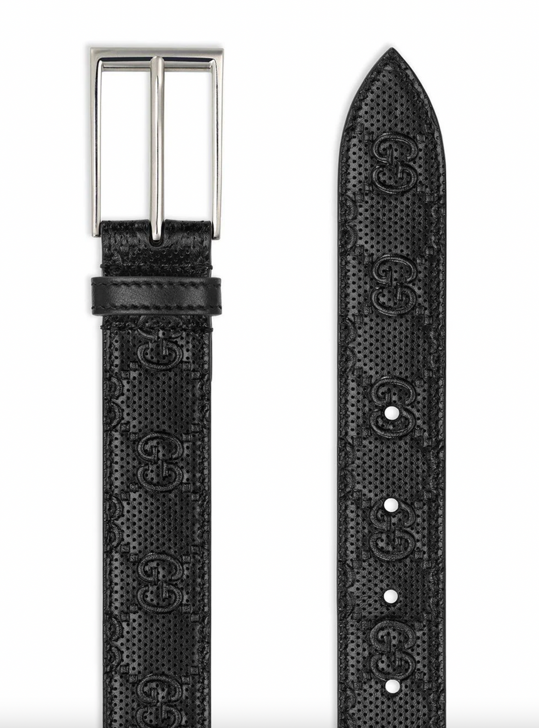 Gucci Signature GG Embossed Leather Belt