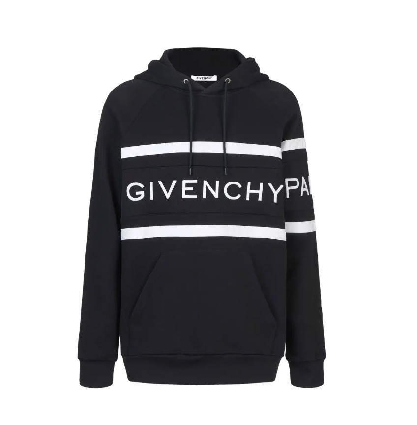 Givenchy  Contrasting Stripes Logo Hoodie