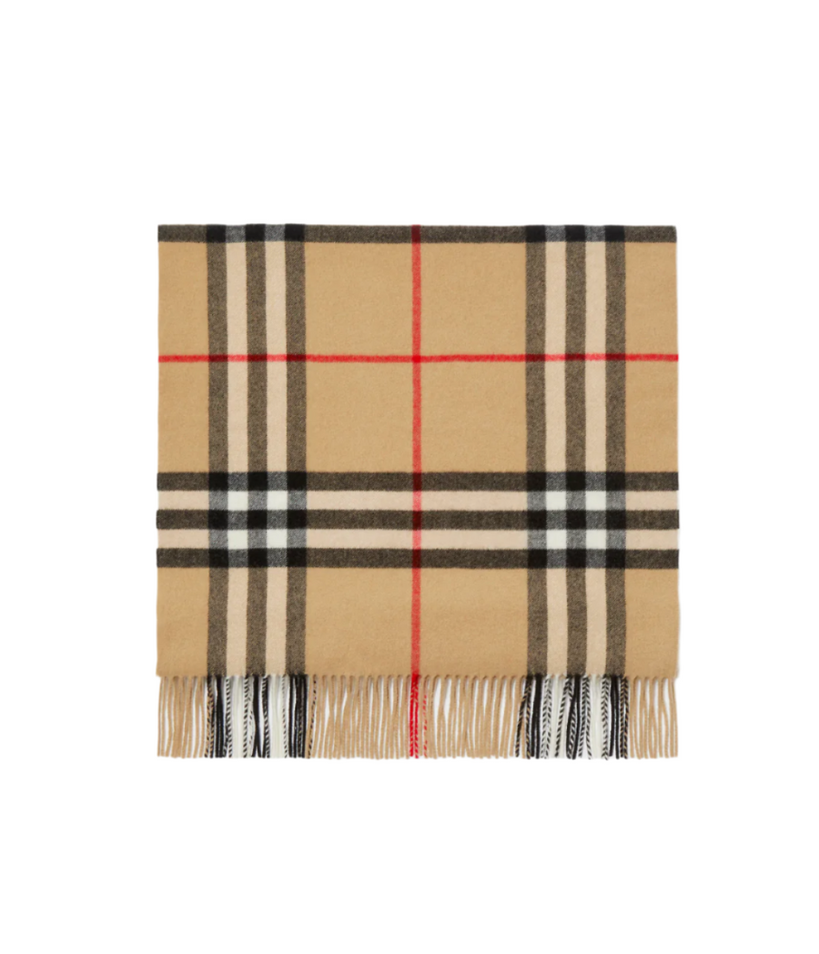 Burberry Wide Check Cashmere Scarf