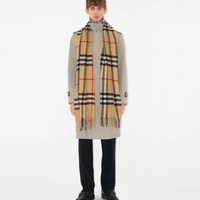 Burberry Wide Check Cashmere Scarf