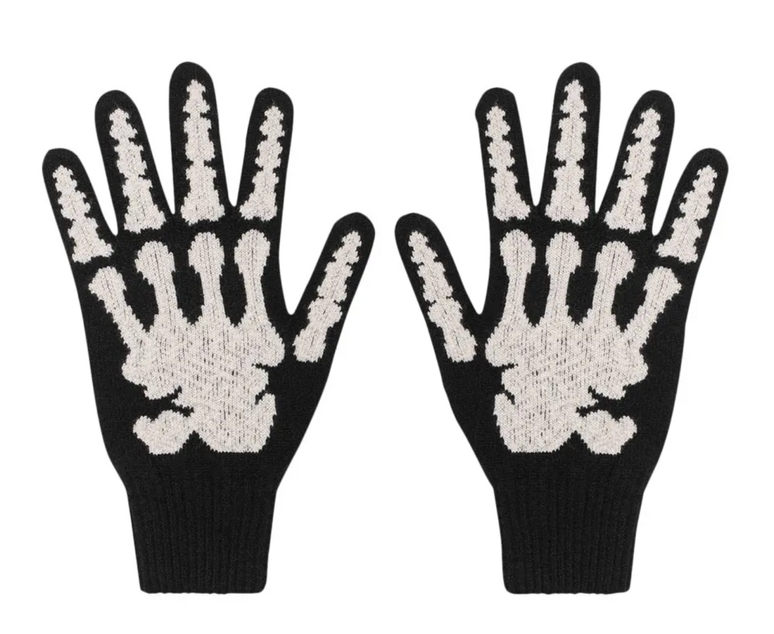 Amiri Skeleton Gloves Black