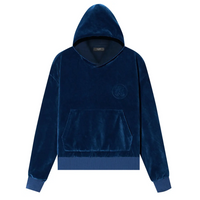 Amiri Velour Hoodie Blue