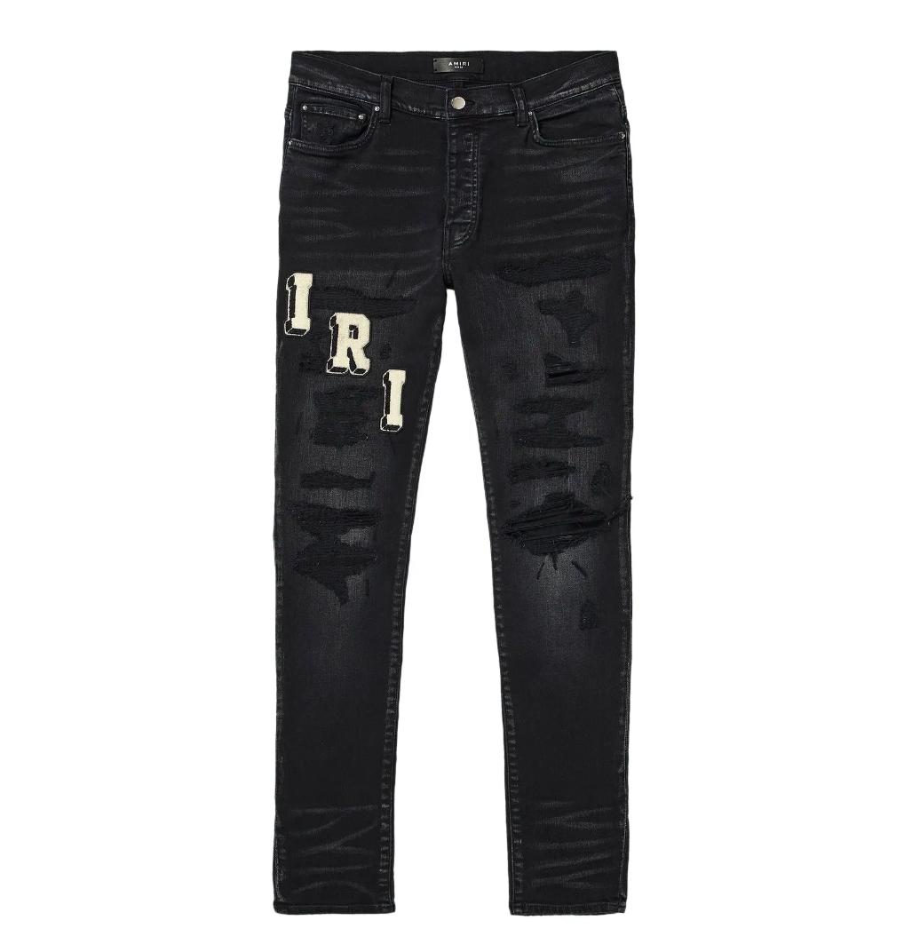 Amiri Varsity Jeans Faded Black