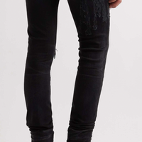 Amiri Distressed Amiri Logo Jean Aged Black