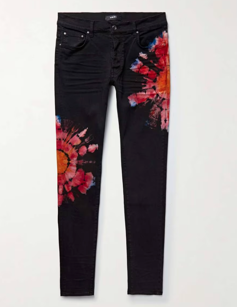 Amiri Tie Dye Jeans Black OD