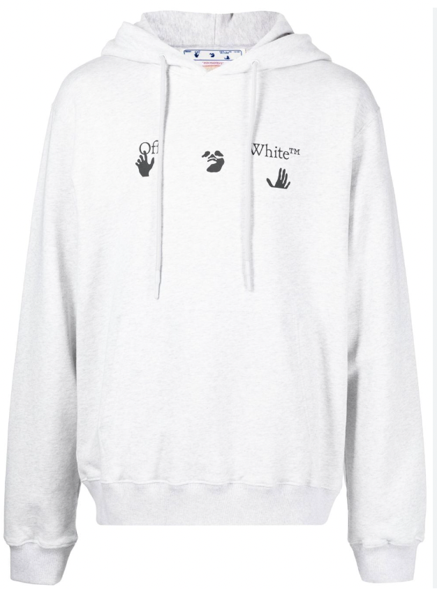 Off-White Big Ow Logo Hoodie White