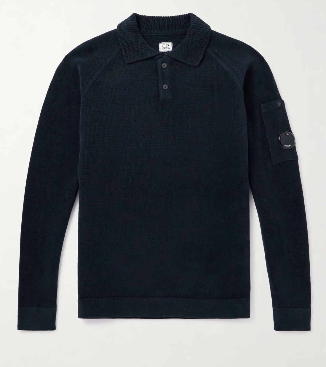 C.P Company Polo Collar Sweater Navy