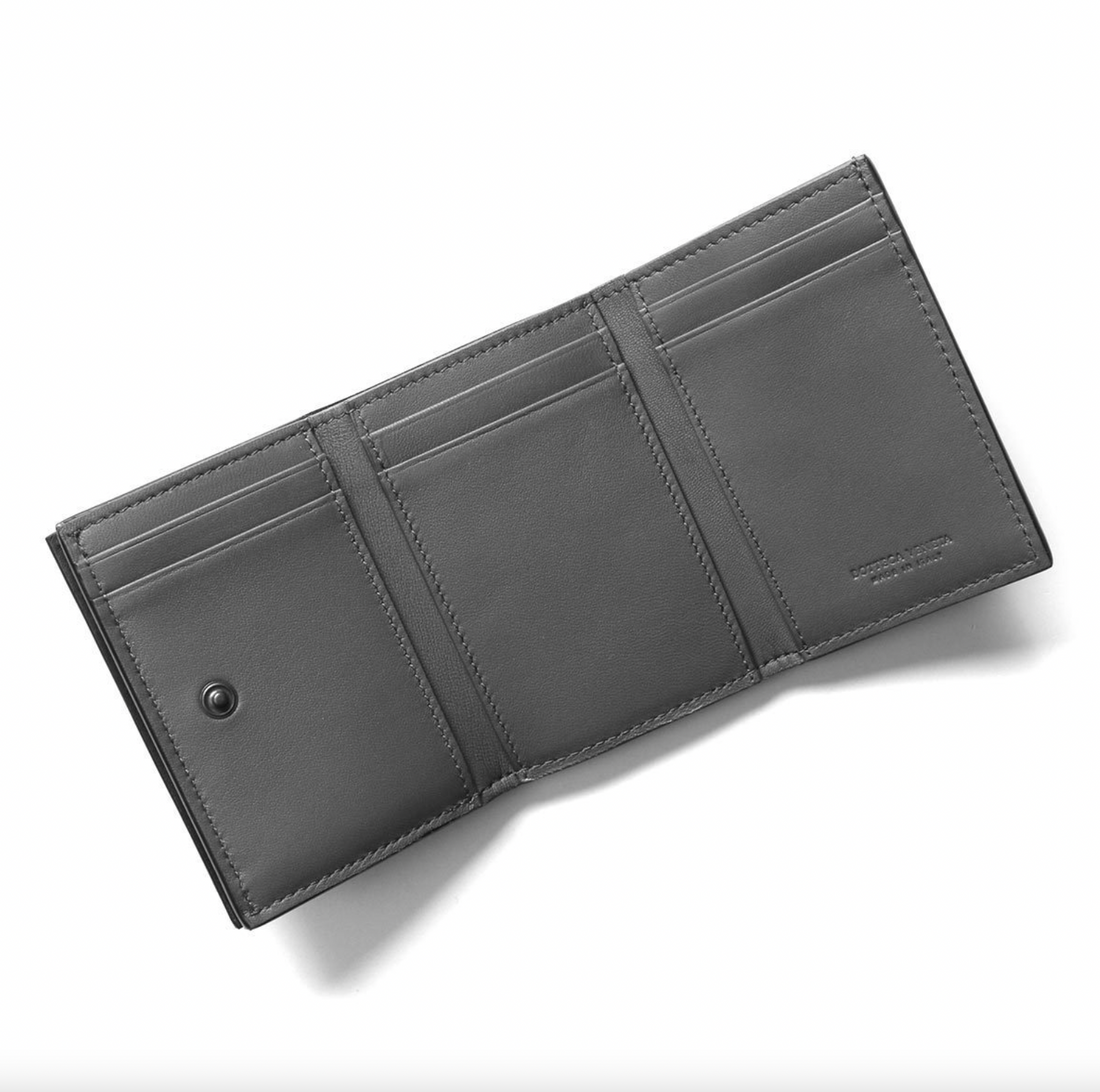 Bottega Veneta Intrecciato Trifold Leather Wallet