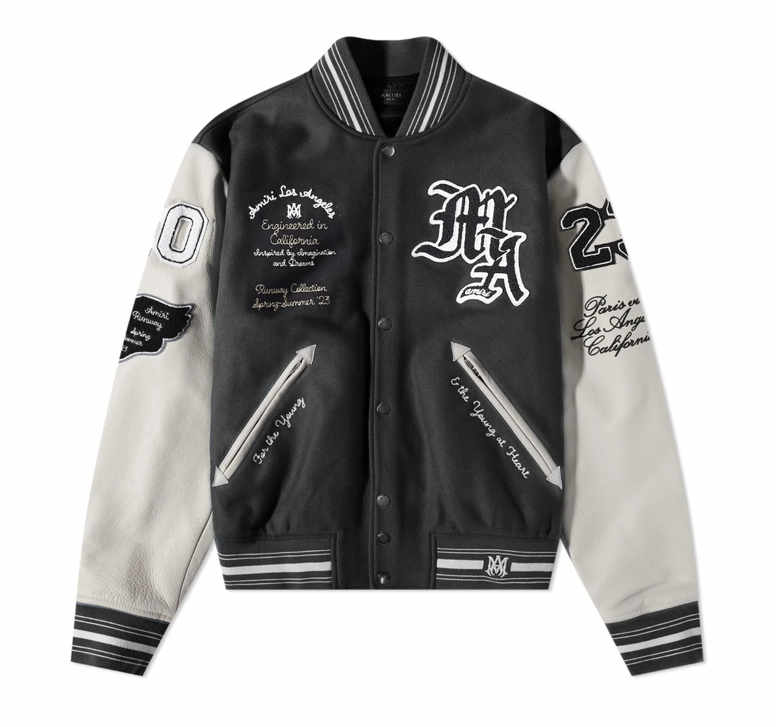Amiri Oversized Varsity Jacket Black