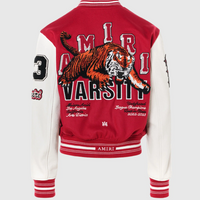 Amiri Vintage Patch Varsity Bomber Red