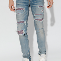 Amiri Crystal Thrasher Jeans Clay Indigo