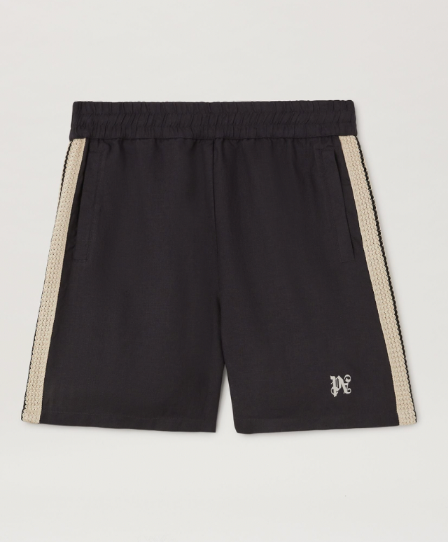 Palm Angels Monogram Track Shorts Black