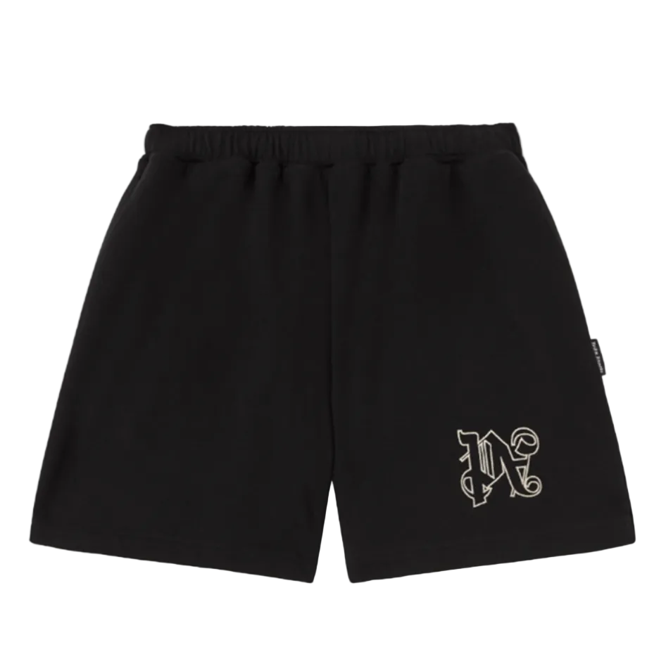 Palm Angels Monogram Sweatshorts Black