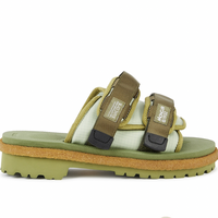 Moncler 1952 X Suicoke Moto Green Nylon Sandals