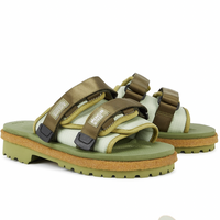Moncler 1952 X Suicoke Moto Green Nylon Sandals