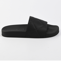 Bottega Veneta Embossed Rubber Slides Black