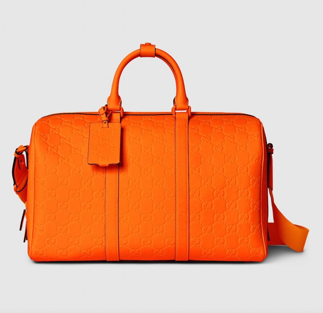 Gucci GG Rubber-Effect Medium Duffle Bag