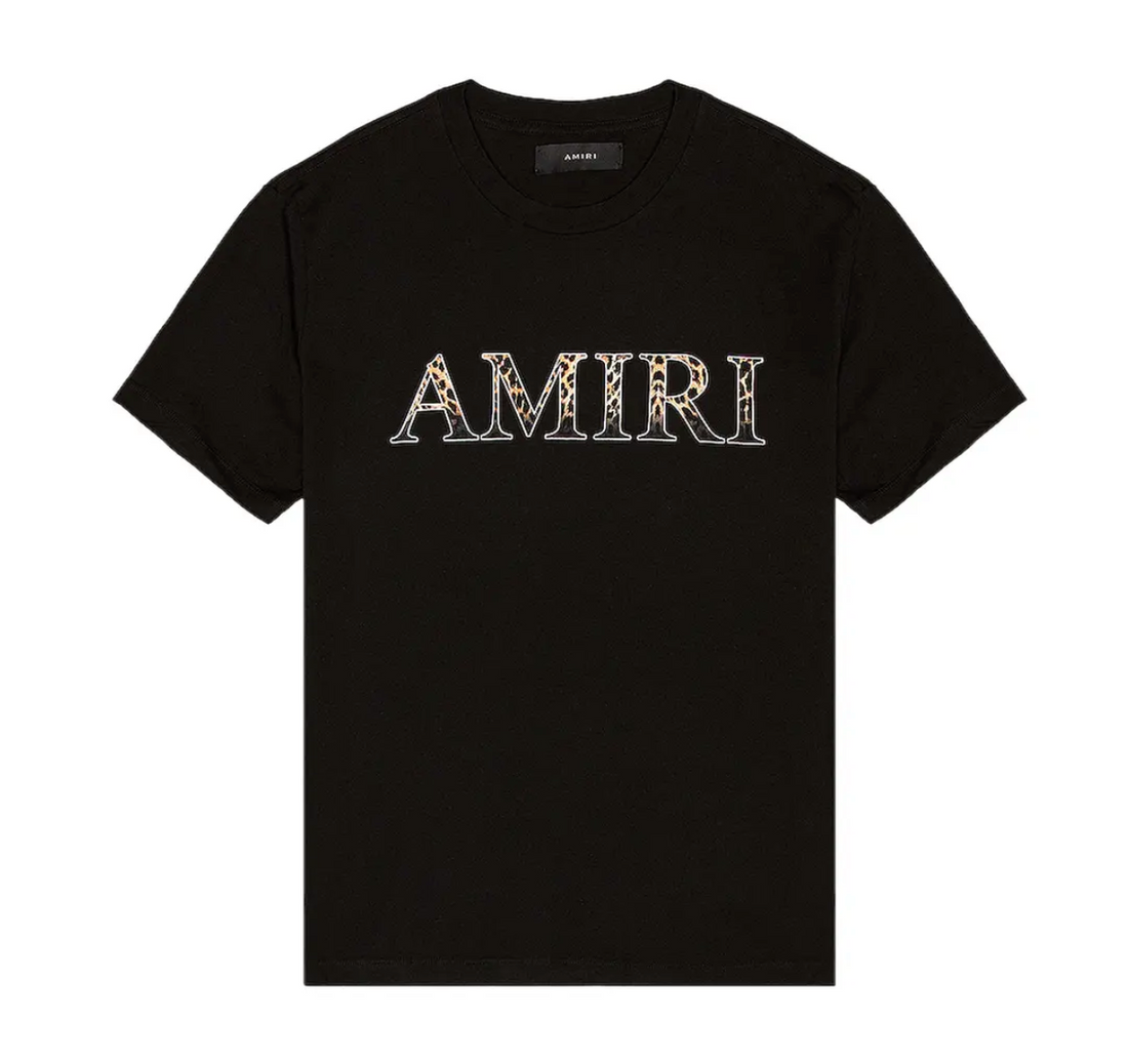 Amiri Leopard Logo Printed T-Shirt