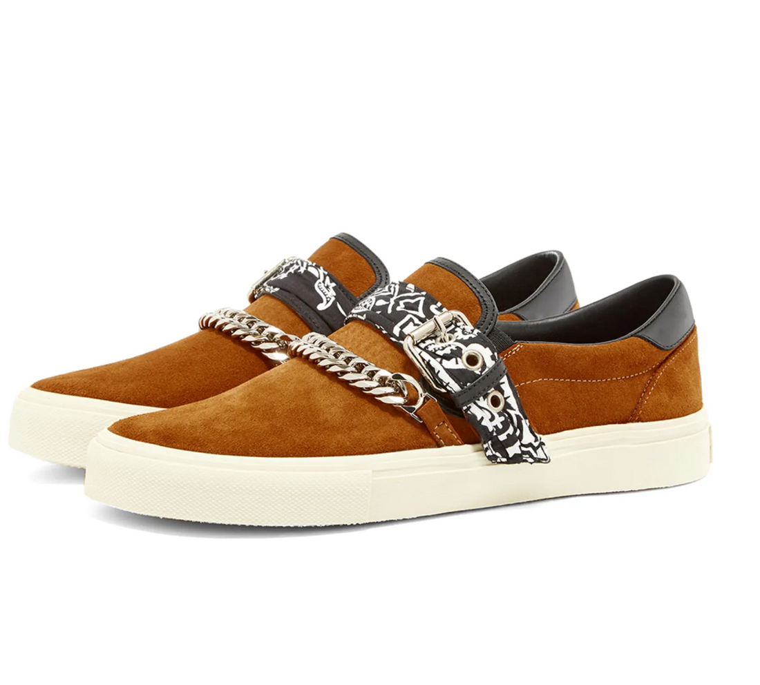 Amiri Bandana Chain Slip On Brown