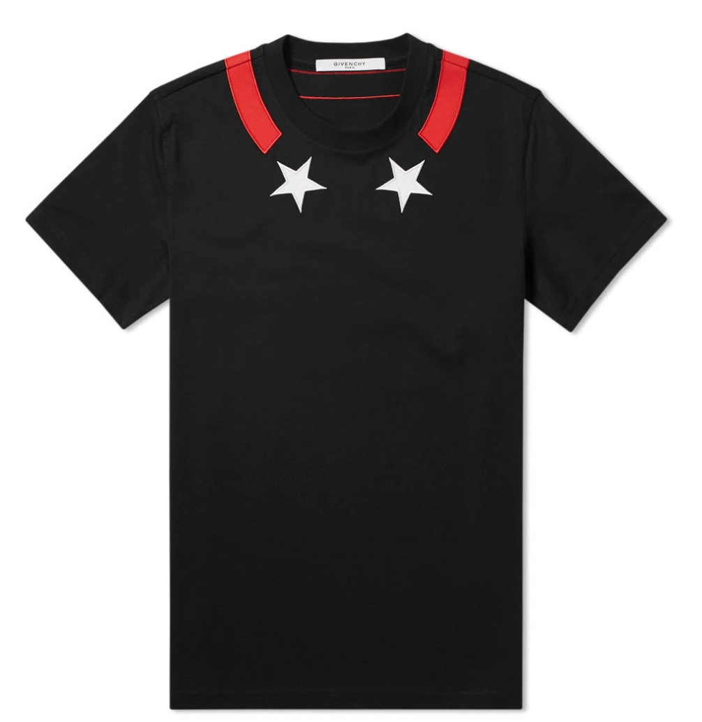 Givenchy Cuban Tape Star Collar Tee