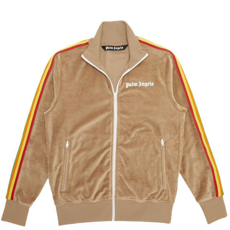Palm Angels Brown Chenille Track Jacket