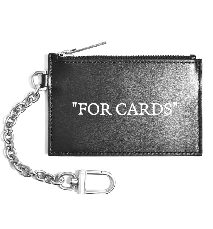 Off-white  Quote Bookish Key Ring Card Case