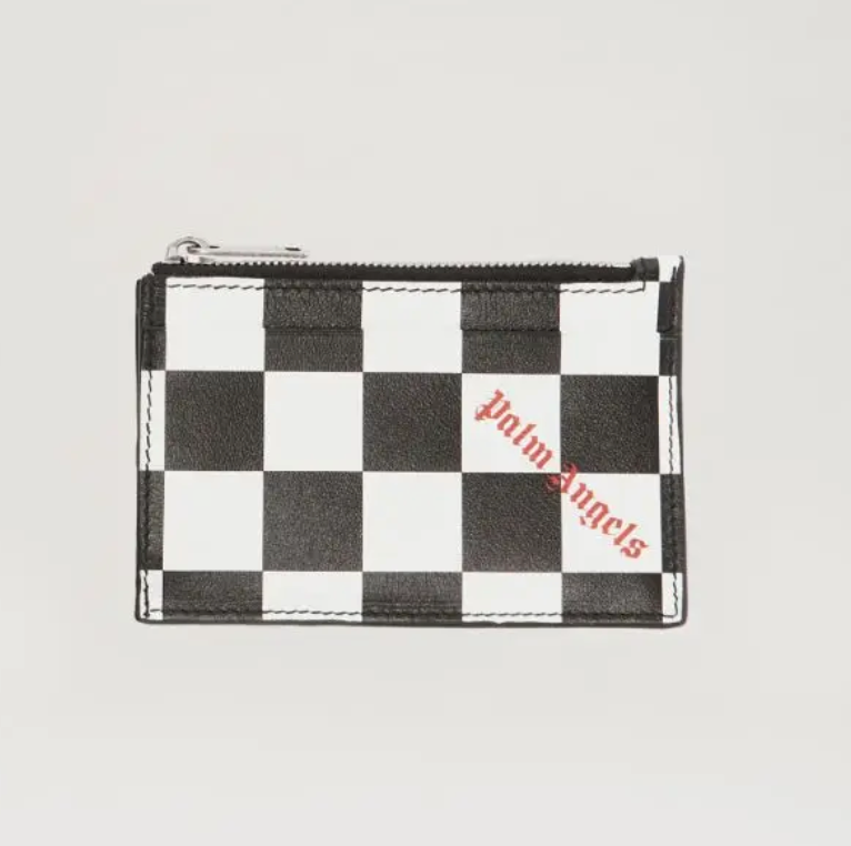 Palm Angels Check Zip Card Holder