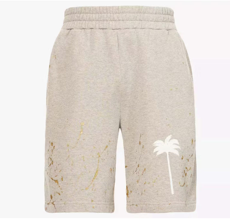 Palm Angels Paint-splatter Logo Shorts