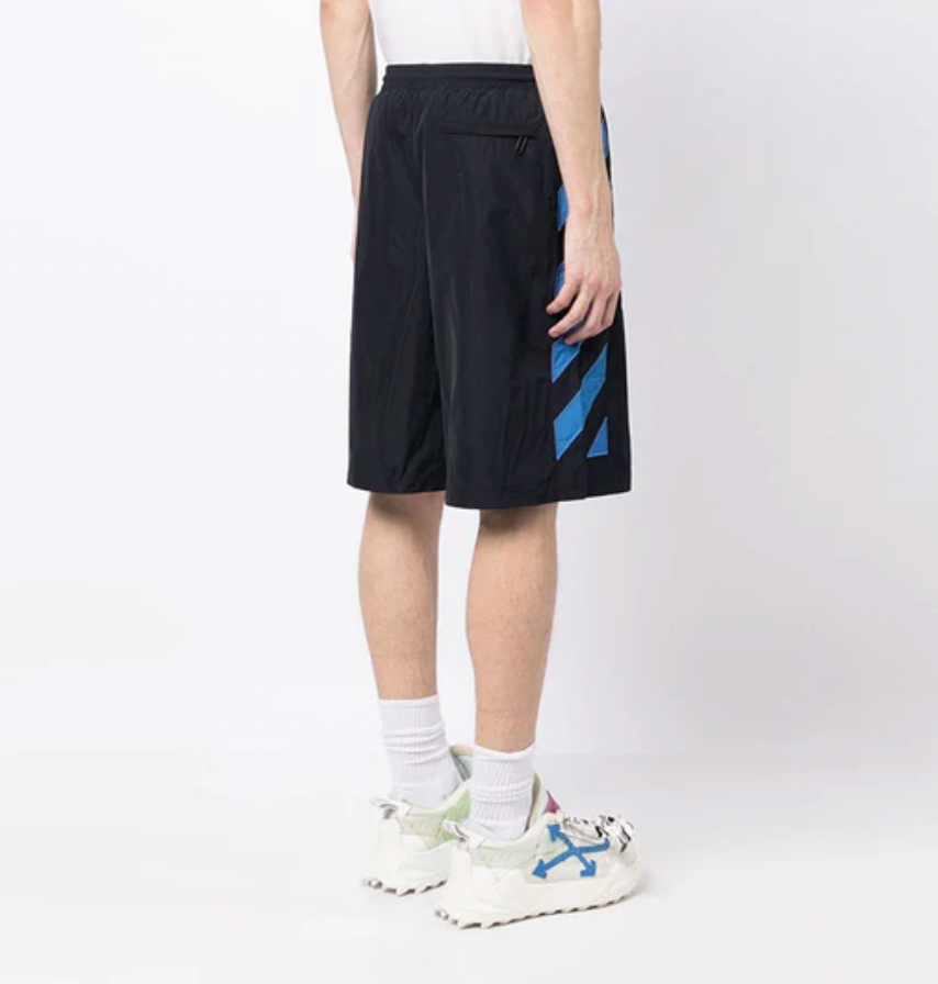 Off-White Diag Outline Track Shorts Outerspace
