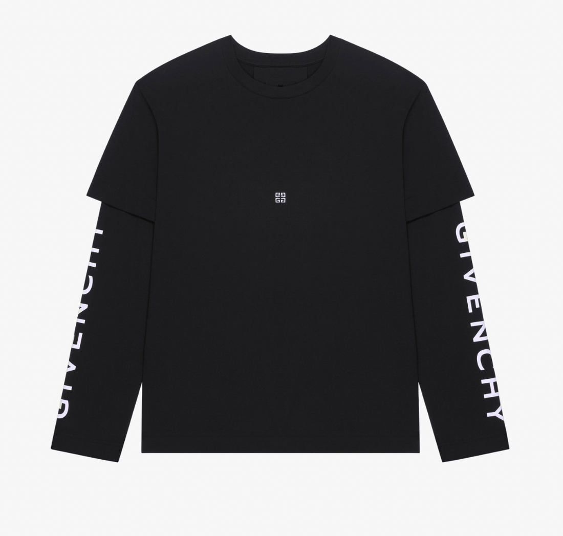Givenchy Double Logo Long Sleeve T-Shirt