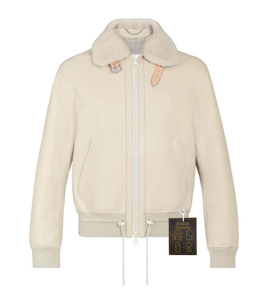 Louis Vuitton Leather Aviator Fur Jacket