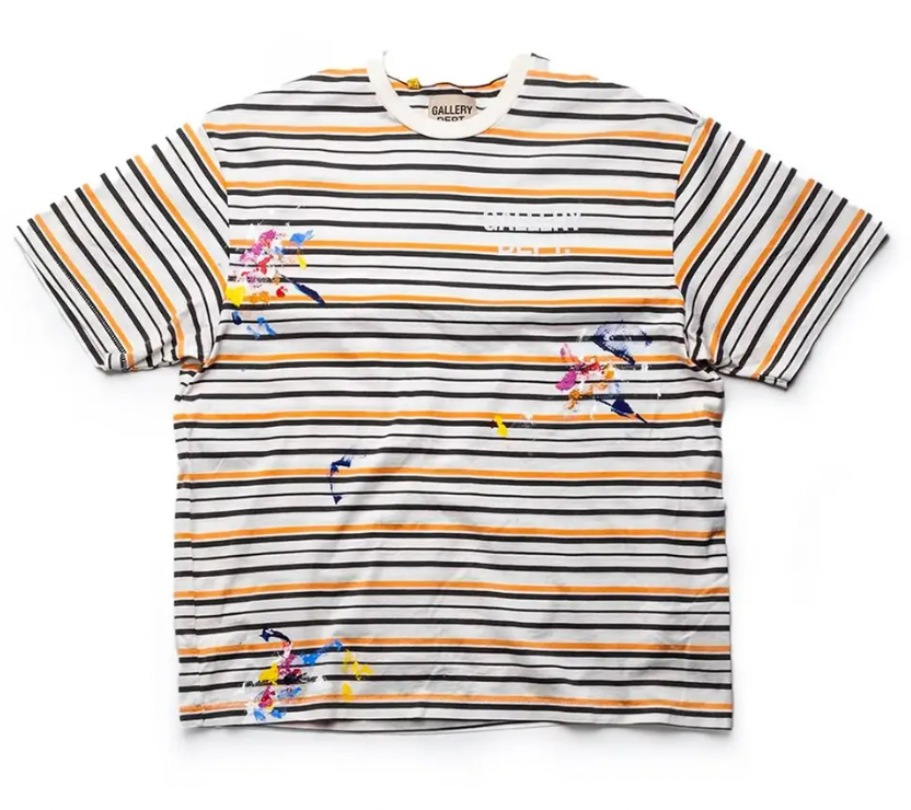 Gallery Dept Striped Nelson Paint Splatter T-Shirt