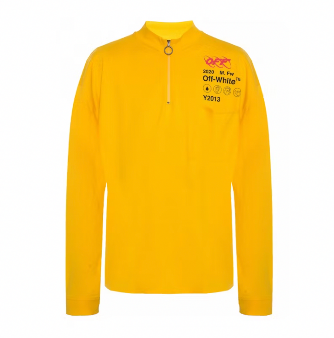 Off-White Industrial Y013 Zip Mock Neck Long Sleeve T-Shirt