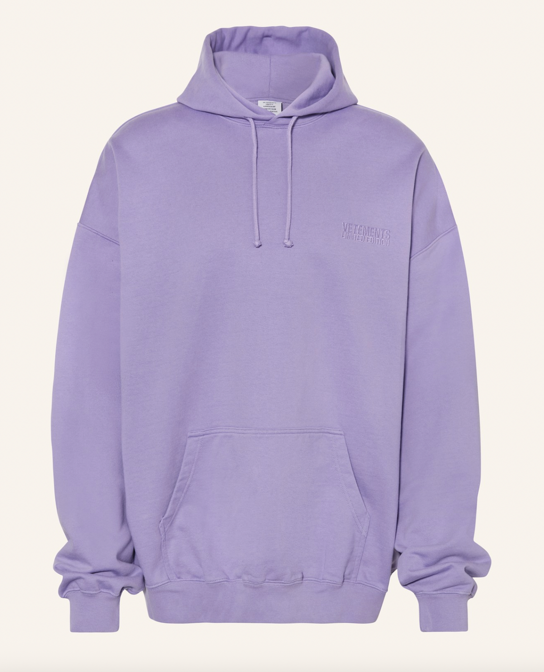 Vetements Logo Embroidery Purple Hoodie
