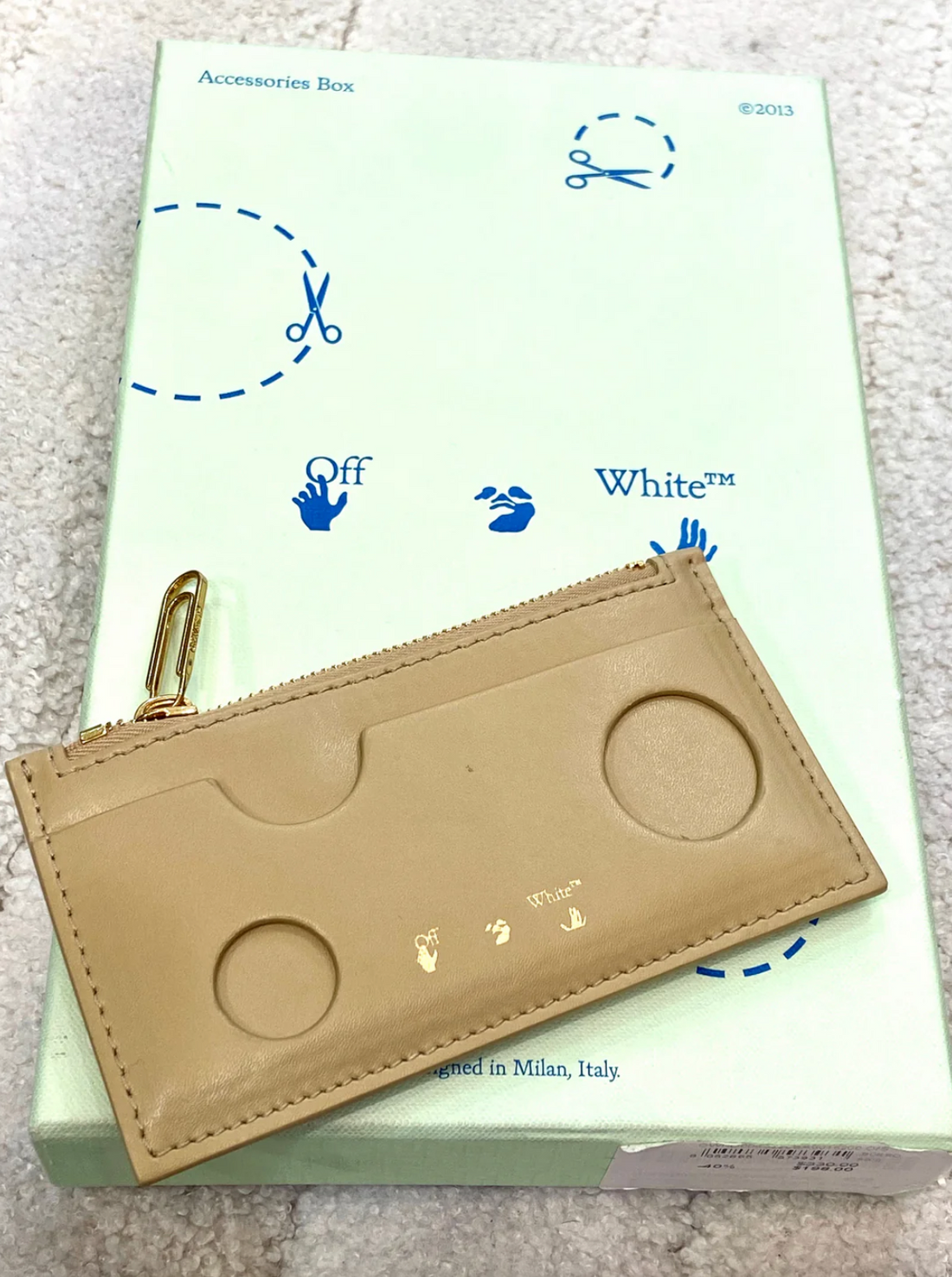 Off-White Burrow ZIpped Card Holder