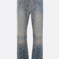 Amiri Bandana Jacquard Straight Jeans