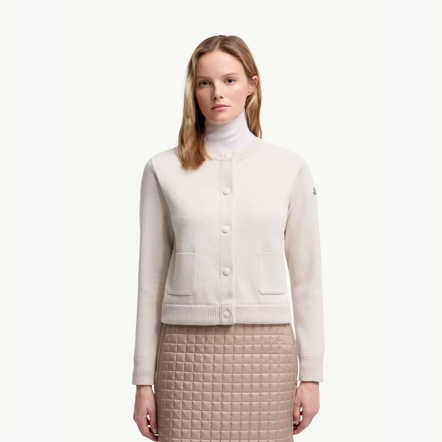 Moncler Down Padded Wool Cardigan Women