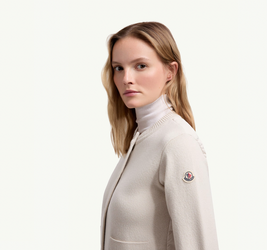 Moncler Down Padded Wool Cardigan Women